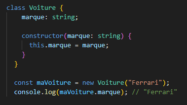 Classe TypeScript