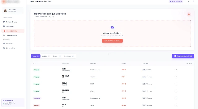 Aperçu prototype produit